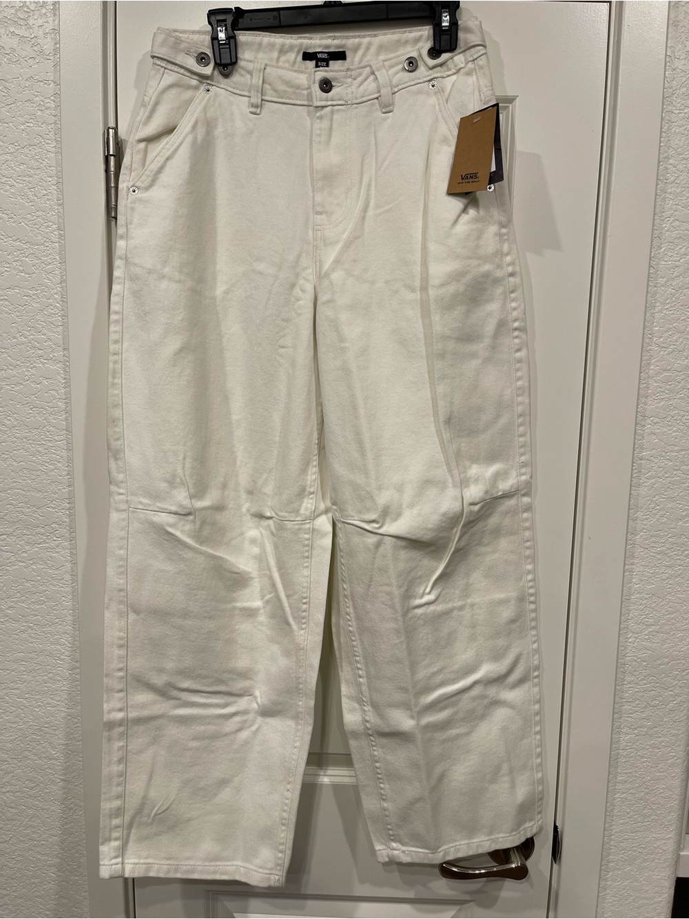 Vans Curbside Pants Women's Size 28 NWT White Wide Leg